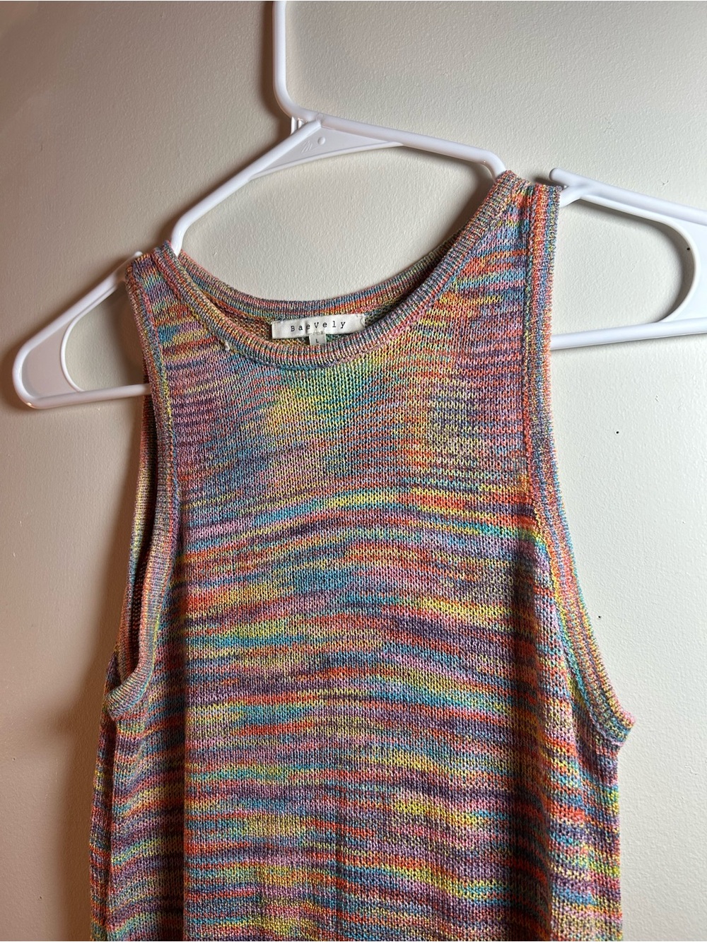 Knit form-fitting rainbow dress